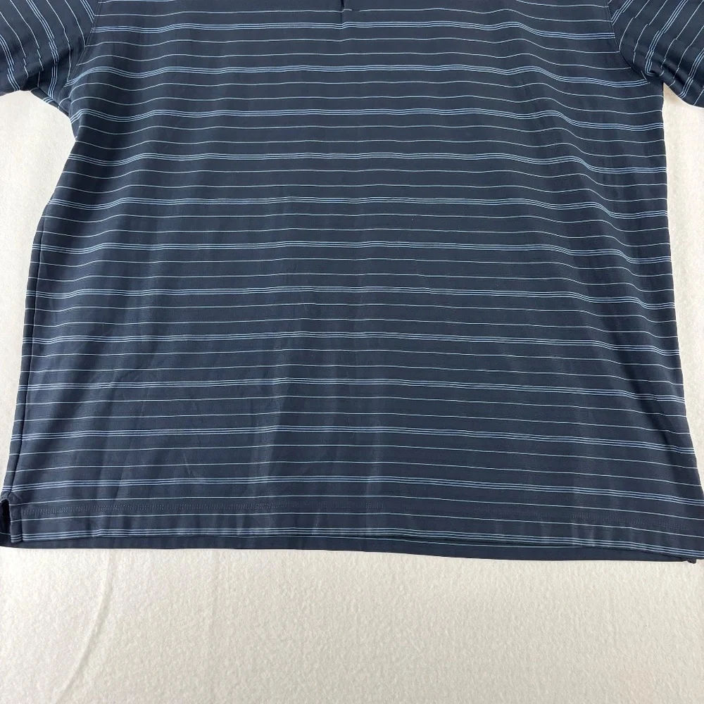 Nike, Golf Polo Shirt, Men's XXL, Dark Blue Gray stripes,‎ Fit Dri